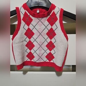 Croptop or vest Red unknown brand size medium